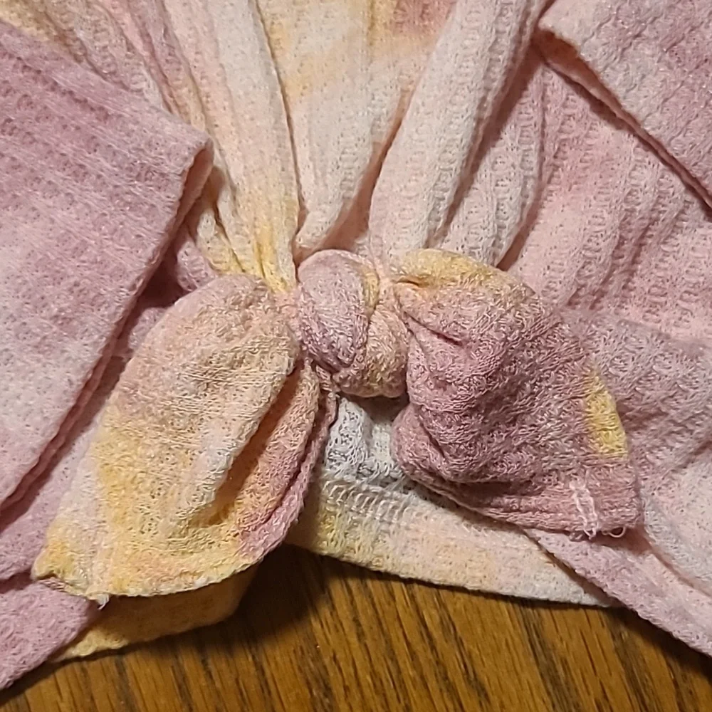Abercrombie Kids Pink and Yellow Tie-Dye Top - Girl's 13/14